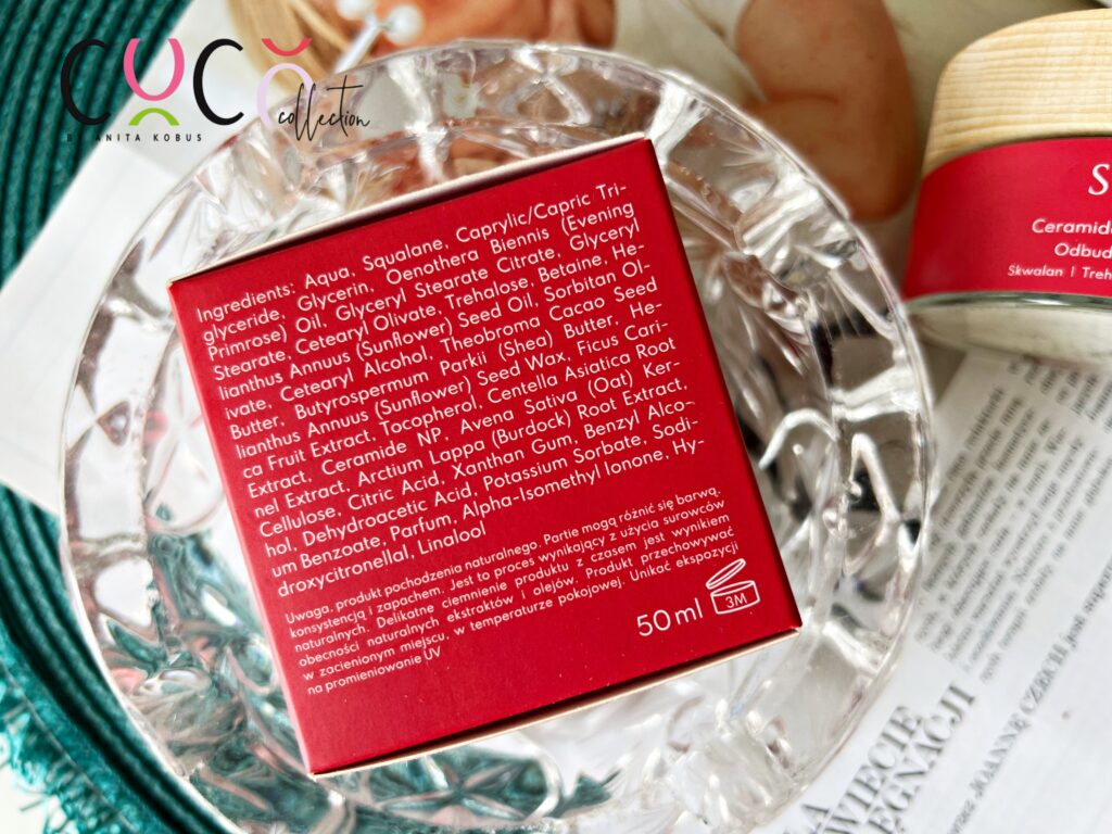 Ceramidowy krem do twarzy Slavia Cosmetics - skład. COCO COLLECTION blog