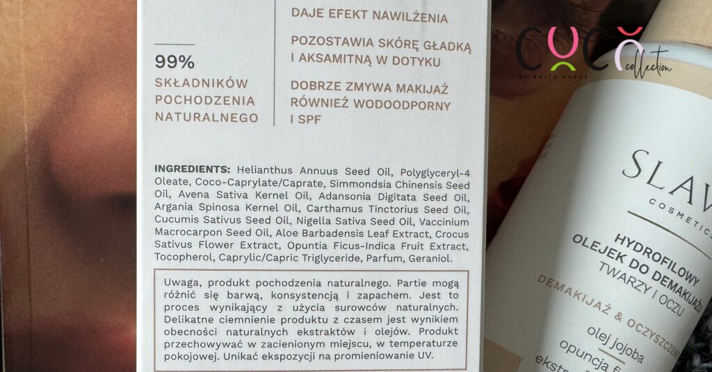 Slavia Cosmetics olejek do demakijażu 
COCO COLLECTION blog