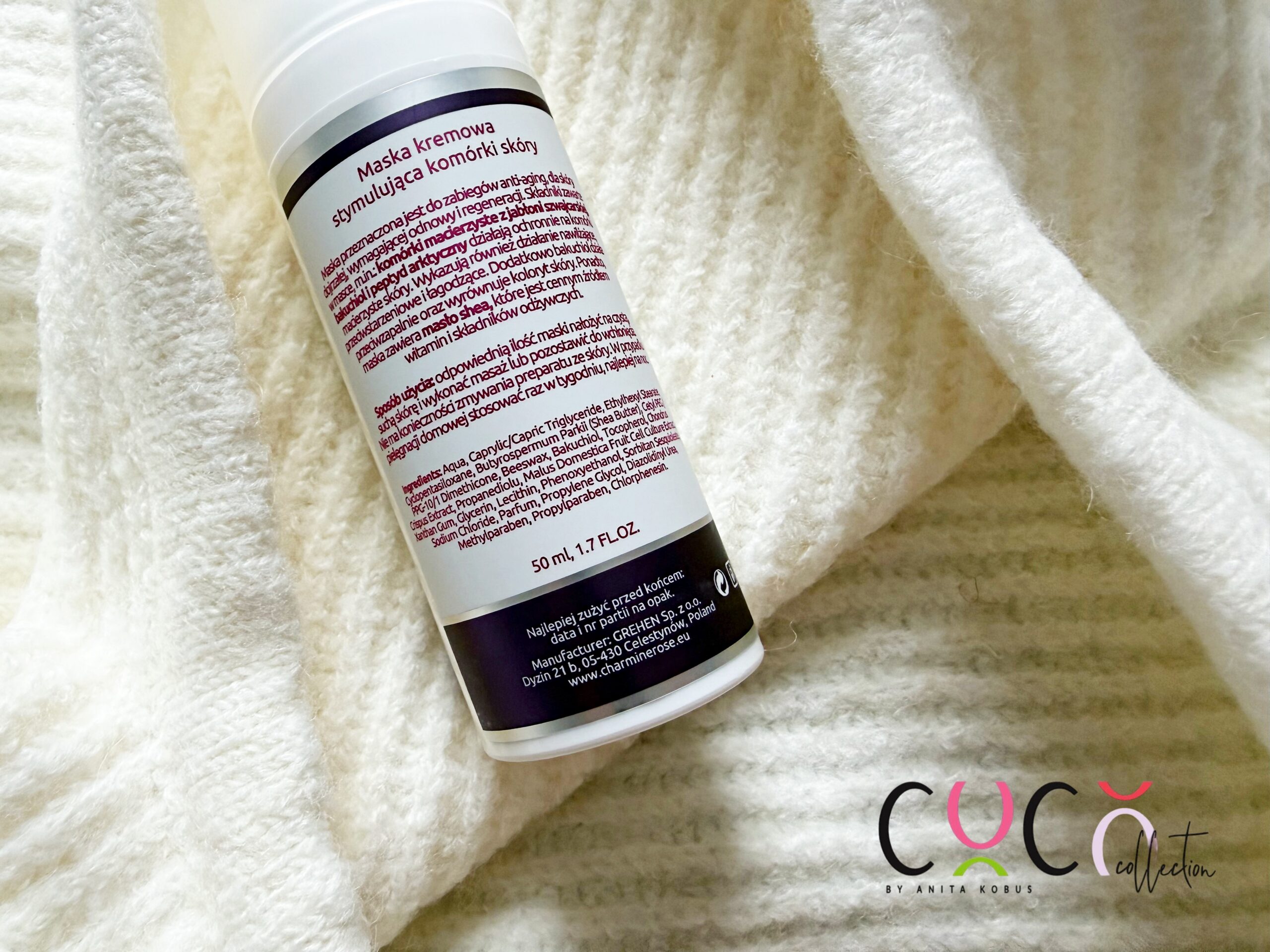 CHARMINE ROSE kremowa maska COCO COLLECTION blog